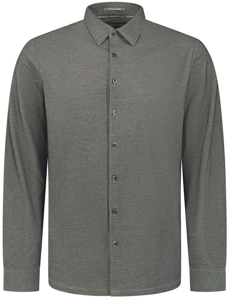 No Excess Overhemd Twill Jersey Cement