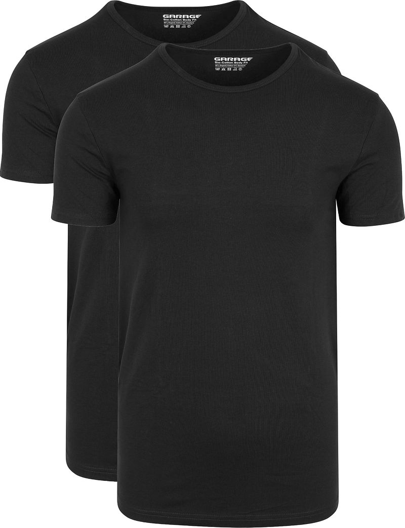 Garage 2-Pack Basic T-shirt Bio Schwarz - Größe 3XL
