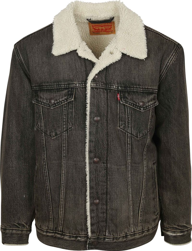 Levi's Sherpa Jacke Denim Anthrazit - Größe M günstig online kaufen