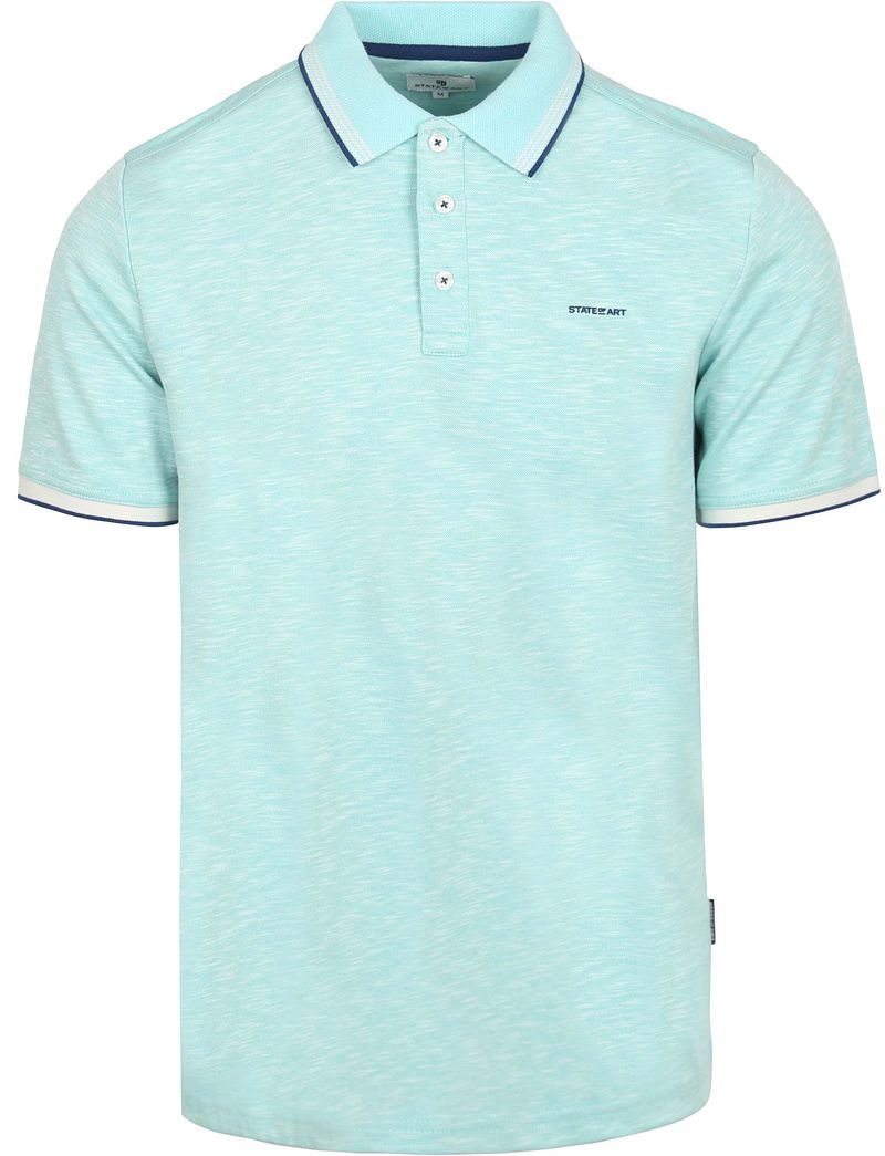 State of Art Polo Slubmelange Lichtblauw