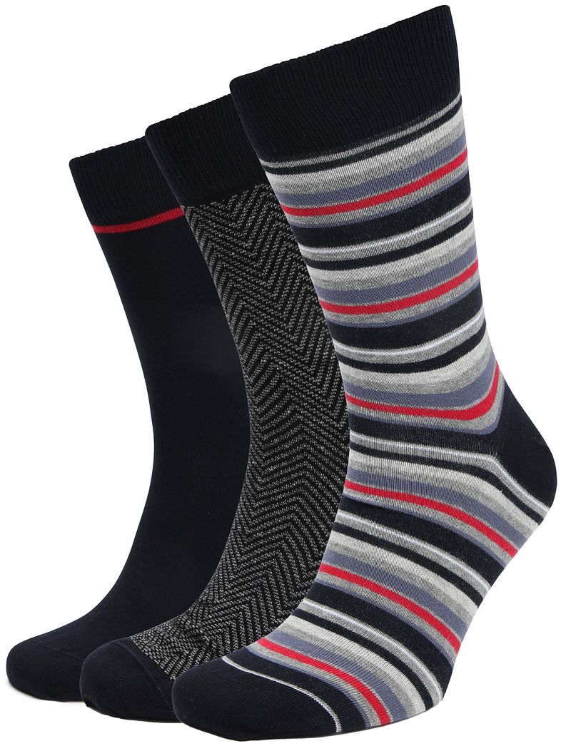 Suitable Sokken 3-Pack Print Navy Multicolour