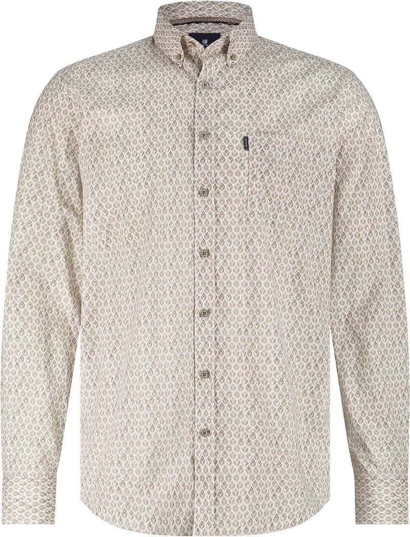 State of Art Shirt Poplin Druck Beige - Größe XXL günstig online kaufen