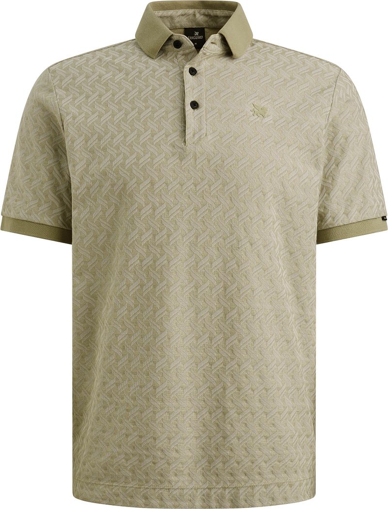 Vanguard Knitted Polo Jacquard Druck Grün - Größe XL