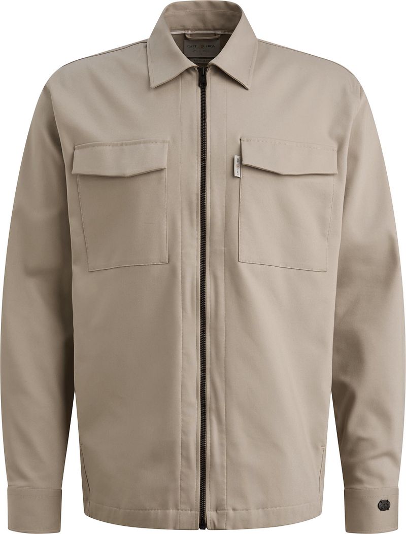 Cast Iron Tech Overshirt Zip Beige - Größe XXL günstig online kaufen