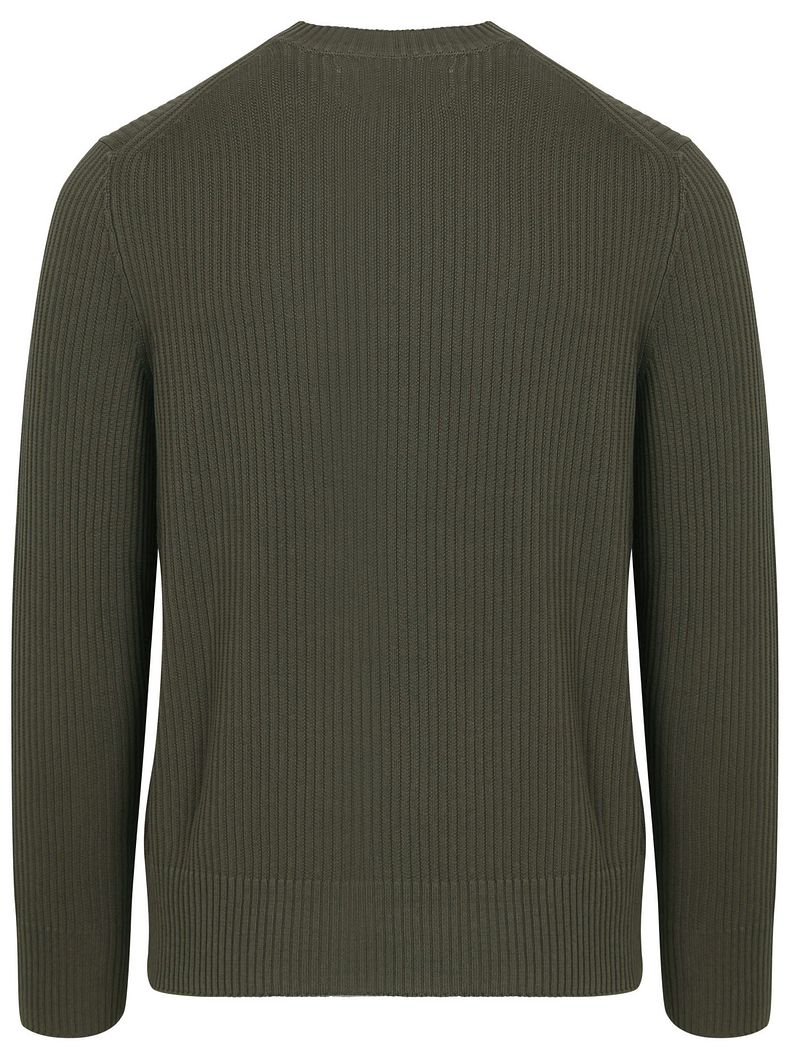 Marc O'Polo Pullover Ribbed Grün - Größe L günstig online kaufen