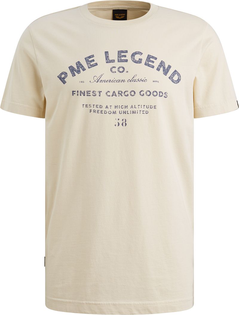 Pme Legend T-Shirt Logo Artwork Beige - Größe L