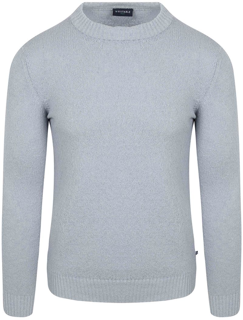 Suitable Pullover Bouclé Blau - Größe M günstig online kaufen