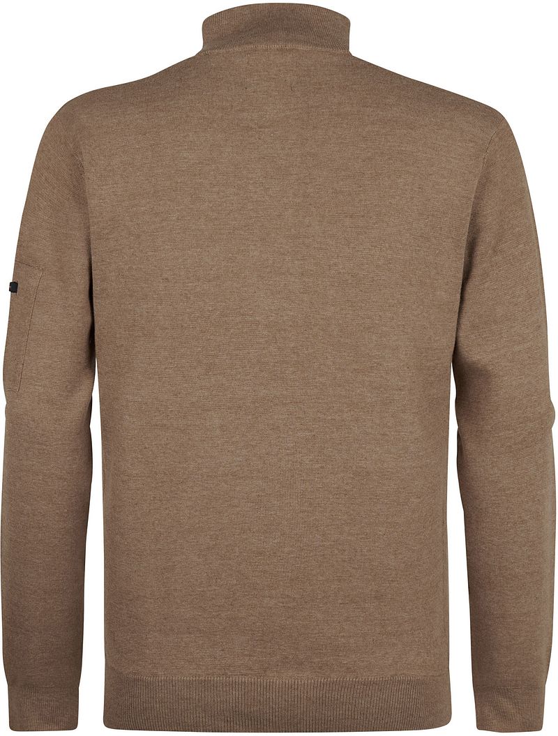 Petrol Half-Zip Sweater Oak Braun - Größe M günstig online kaufen