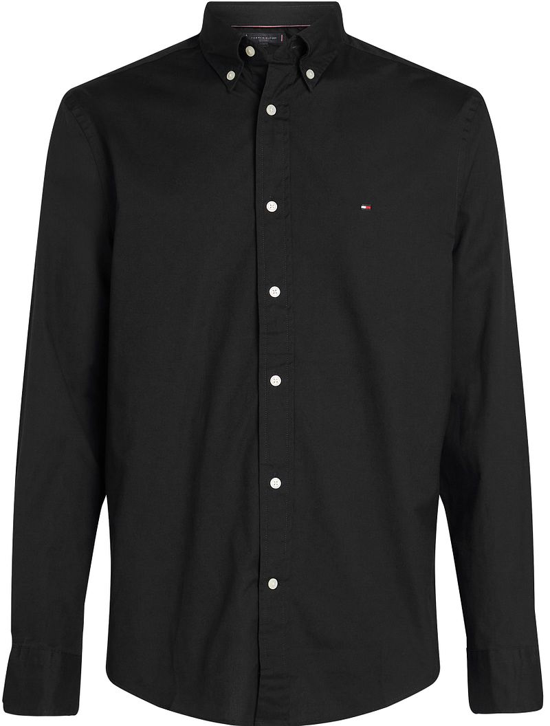 Tommy Hilfiger Poplin Hemd Flex Schwarz - Größe XL günstig online kaufen