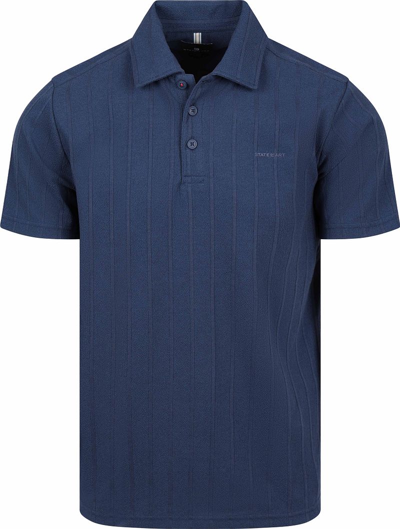 State of Art Poloshirt Jersey Drop Needle Navy
