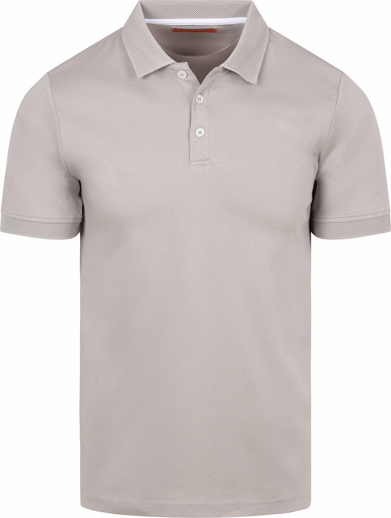 Suitable Boris Liquid Poloshirt Greige