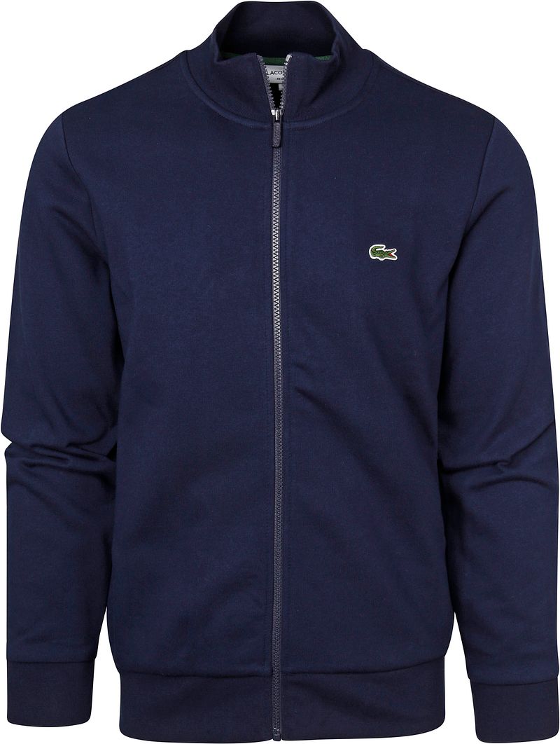 Lacoste Strickjacke Full Zip Dunkelblau - Größe XXL günstig online kaufen