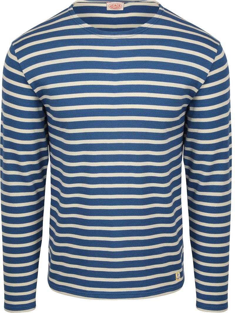 Armor-Lux Heavy Longsleeve T-Shirt Streifen Blau - Größe XL günstig online kaufen