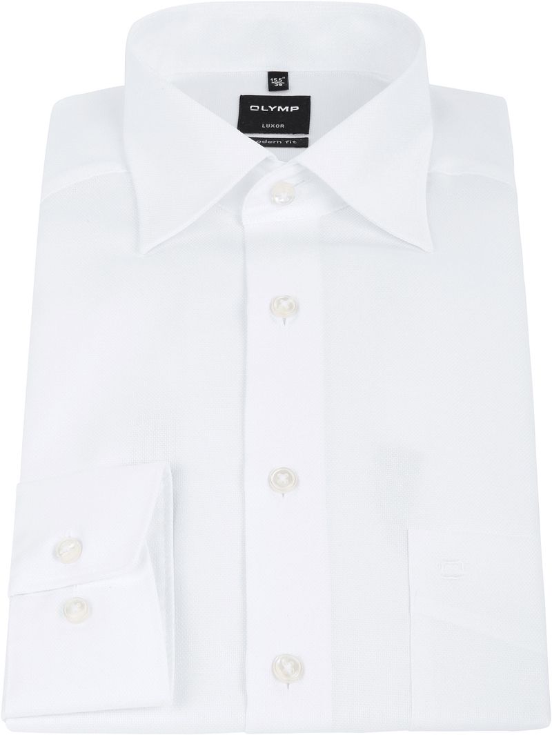 OLYMP Luxor Hemd Modern Fit Weiß - Größe 45 günstig online kaufen