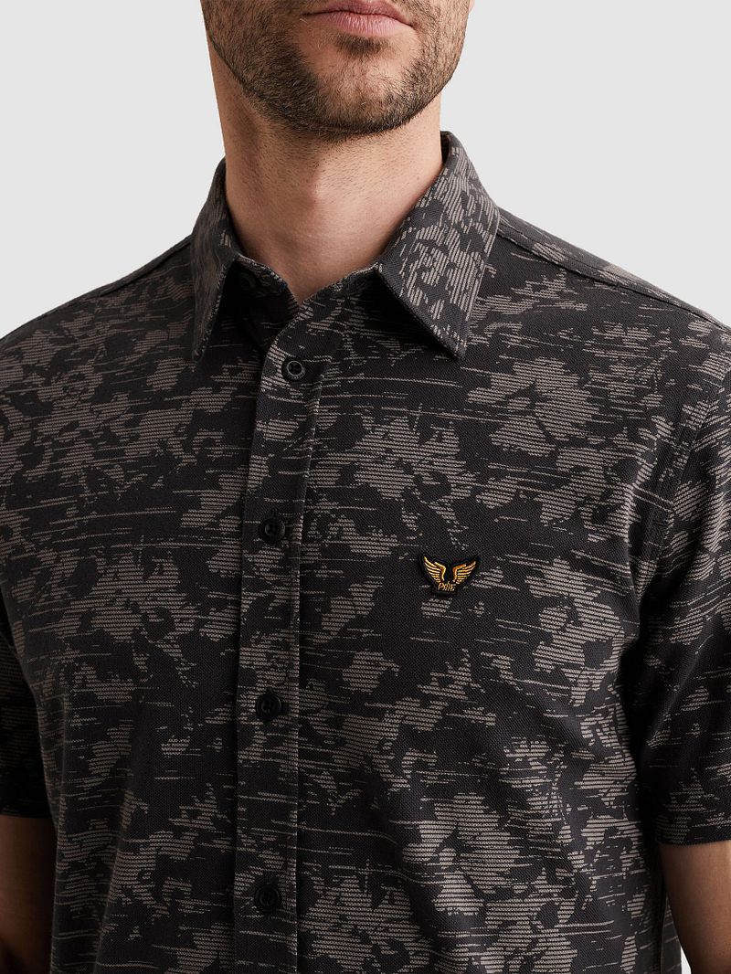 PME Legend Short Sleeve Hemd Druck Graphite - Größe XL günstig online kaufen
