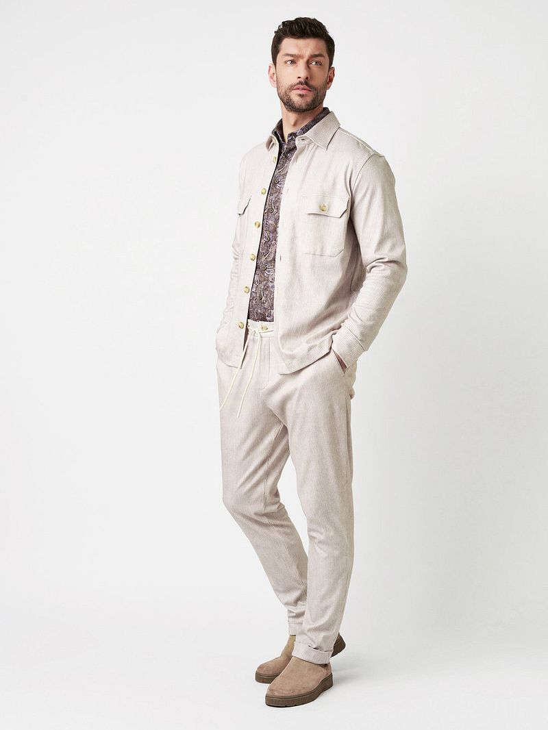 DESOTO Hemdjacke Cord Optics Sand - Größe XXL günstig online kaufen