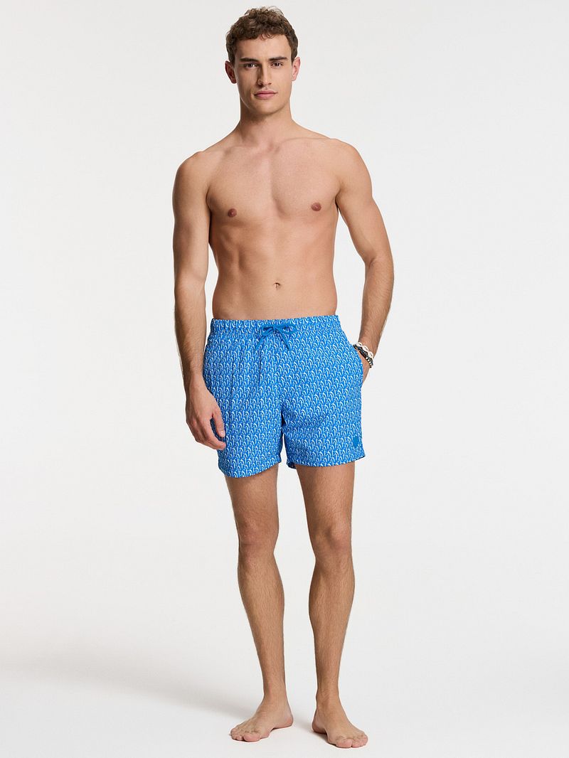 Shiwi Badeshorts Nick Wavy Coral Blau - Größe L günstig online kaufen