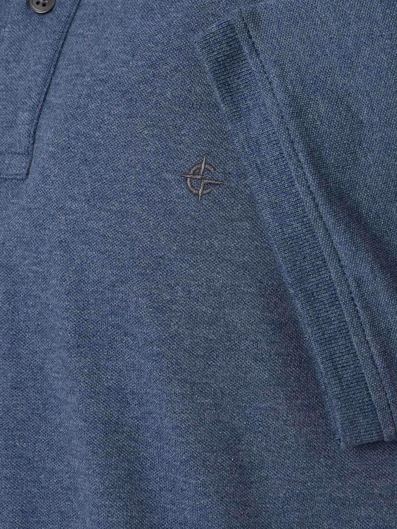 Casa Moda Poloshirt Stretch Melange Navy - Größe M günstig online kaufen