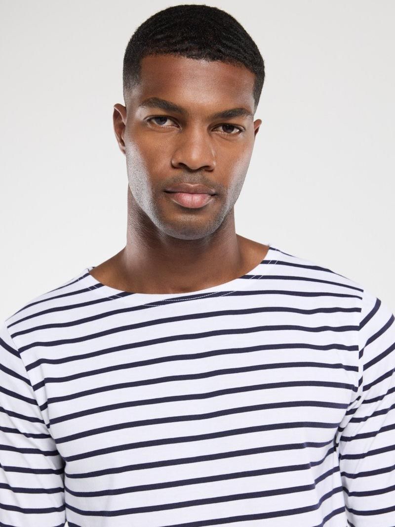 Armor-Lux Pullover Streifen Weiß Dunkelblau - Größe XL günstig online kaufen