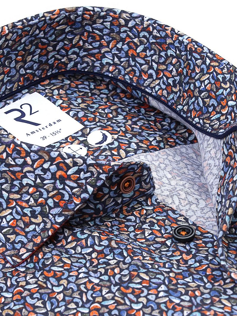 R2 Hemd Dobby Climbing Wall Multicolour - Größe 42 günstig online kaufen