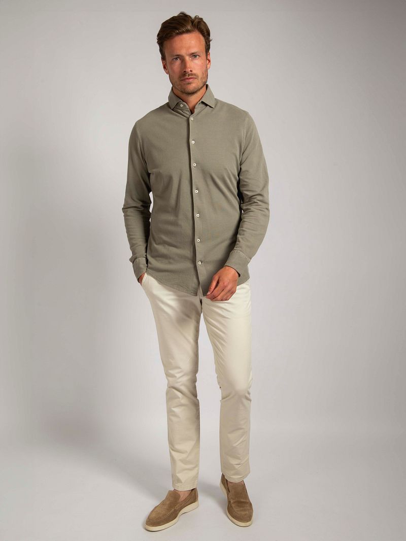 Suitable Piqué Hemd Taupe - Größe L günstig online kaufen