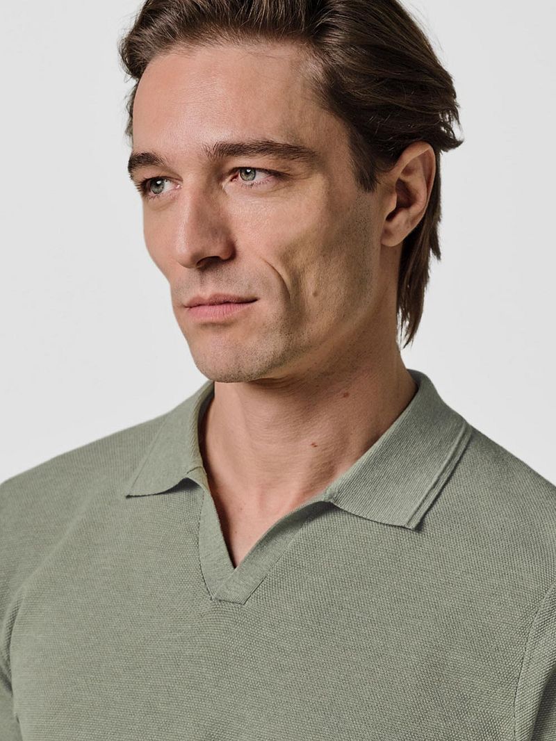 Profuomo Poloshirt Riva Luxury Structure Grün - Größe S günstig online kaufen