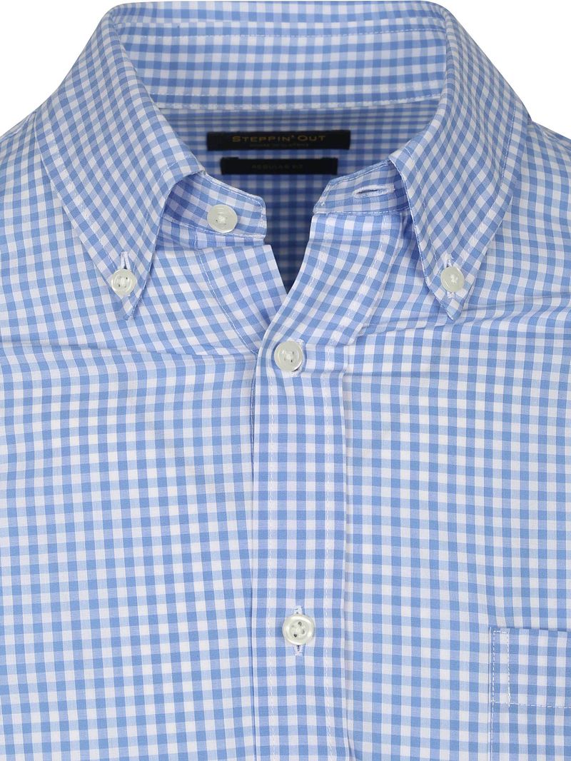 Steppin' Out Hemd Karos Hellblau - Größe XL günstig online kaufen
