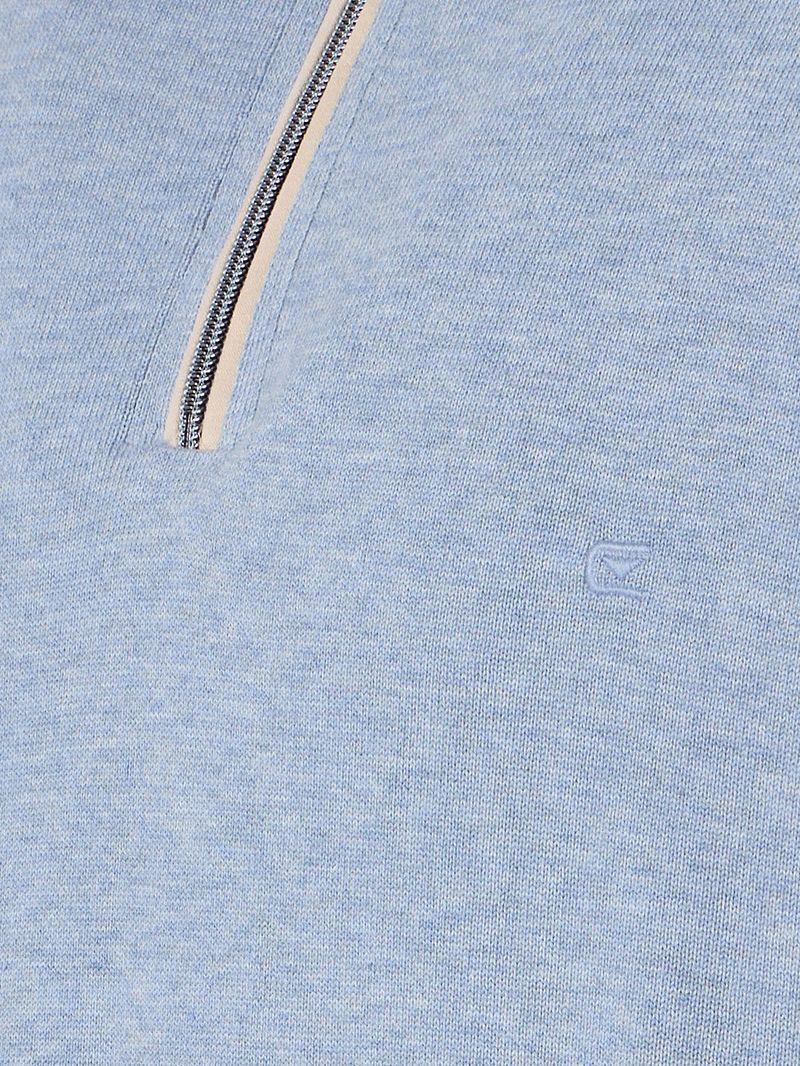 Casa Moda Halfzip Pullover Solid Hellblau - Größe XL günstig online kaufen