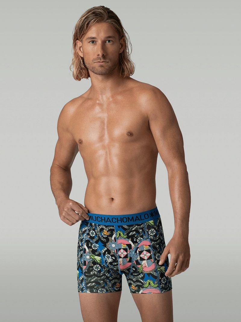 Muchachomalo Boxershorts 10-Pack Print Solid - Größe M günstig online kaufen