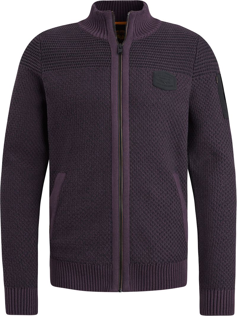 PME Legend Strickjacke Knitted Structure Lila - Größe M günstig online kaufen
