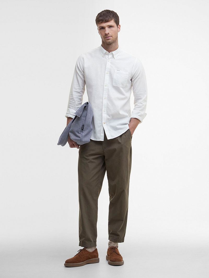Barbour Shirt Nelson Tailored White - Größe XL günstig online kaufen