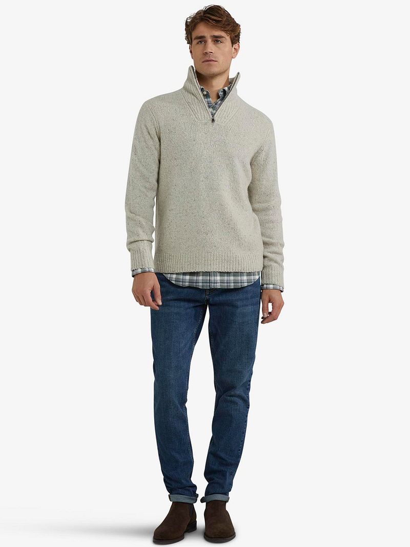 McGregor Half Zip Pullover Lammwolle Blend Ecru - Größe 3XL günstig online kaufen