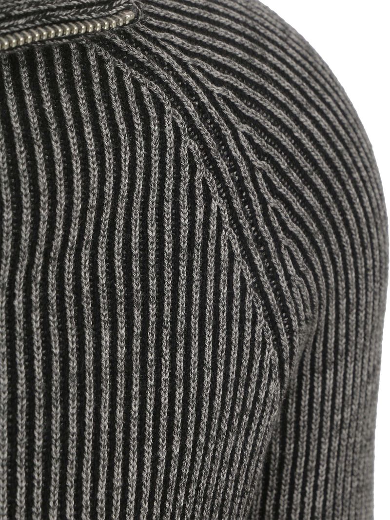 Marc O'Polo Strickjacke Rib Wool Mix Grau - Größe L günstig online kaufen