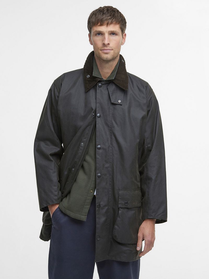 Barbour Northumbria Wachsjacke Grün - Größe 56 günstig online kaufen
