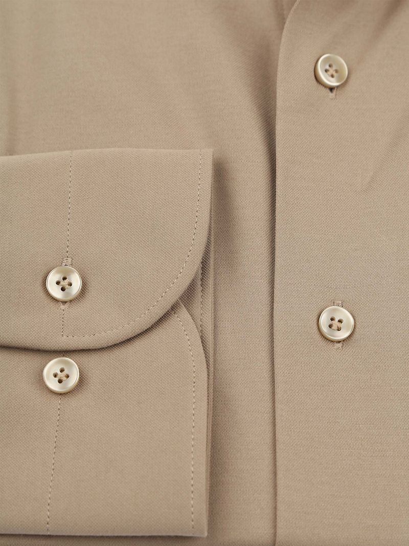 Profuomo Japanese Knitted Hemd Beige - Größe 42 günstig online kaufen