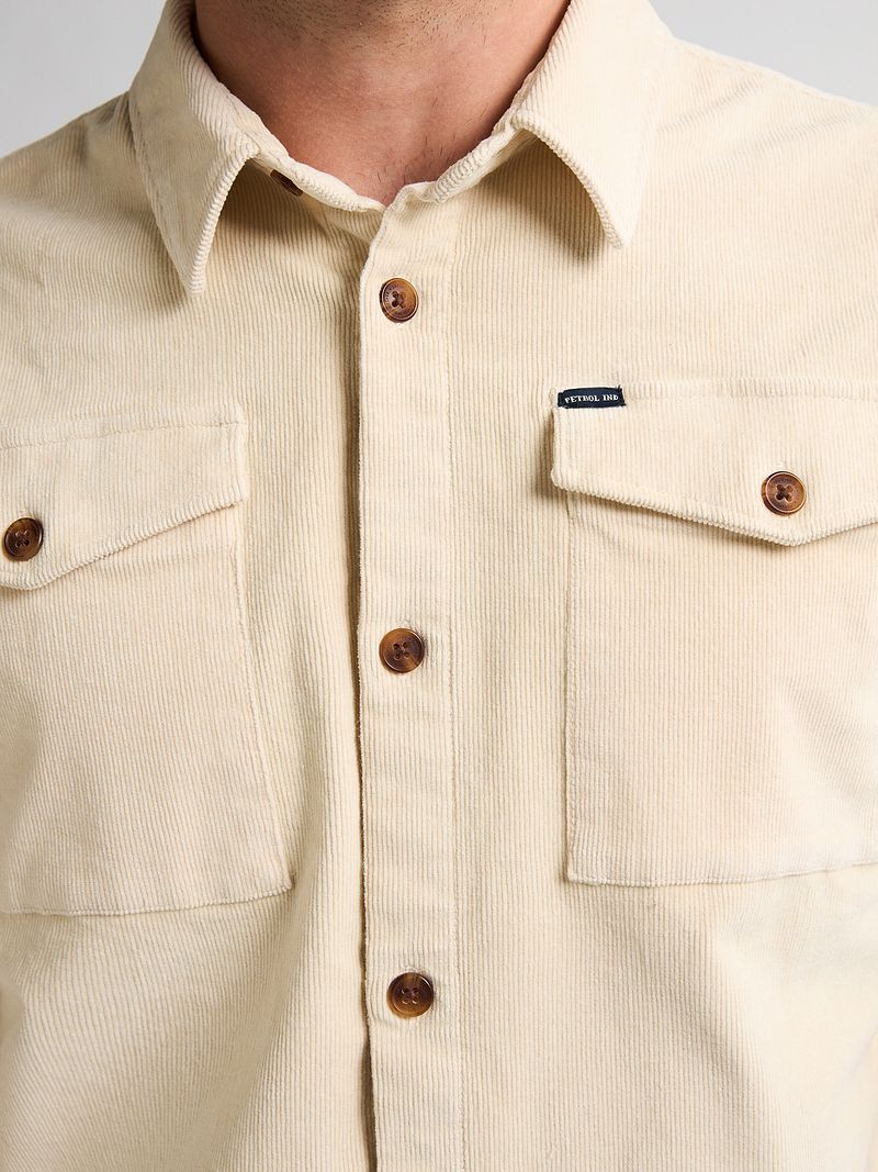 Petrol Hemd Cord Beige - Größe M günstig online kaufen