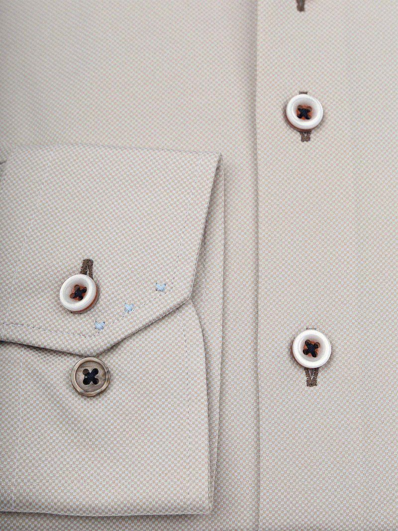 R2 Hemd Technical Knitted Dobby Beige - Größe 42 günstig online kaufen