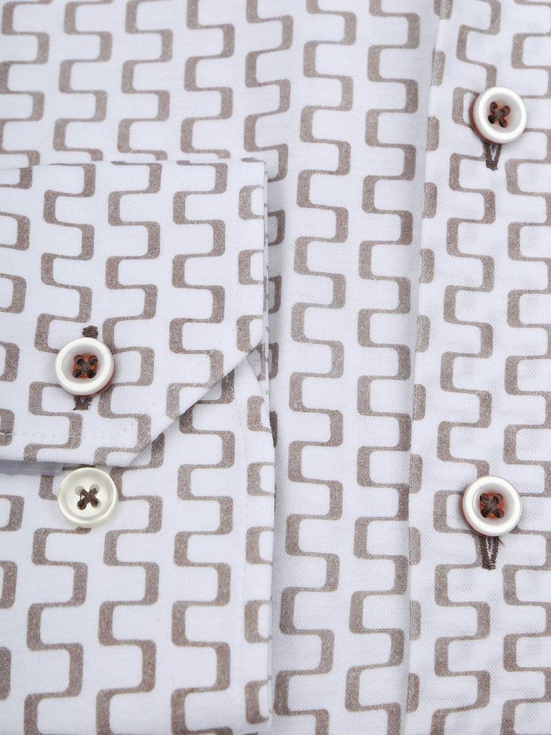 R2 Hemd Sorona Druck Beige - Größe 41 günstig online kaufen