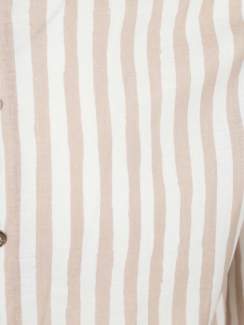 R2 Hemd Leinen Blend Stripes Beige - Größe S günstig online kaufen