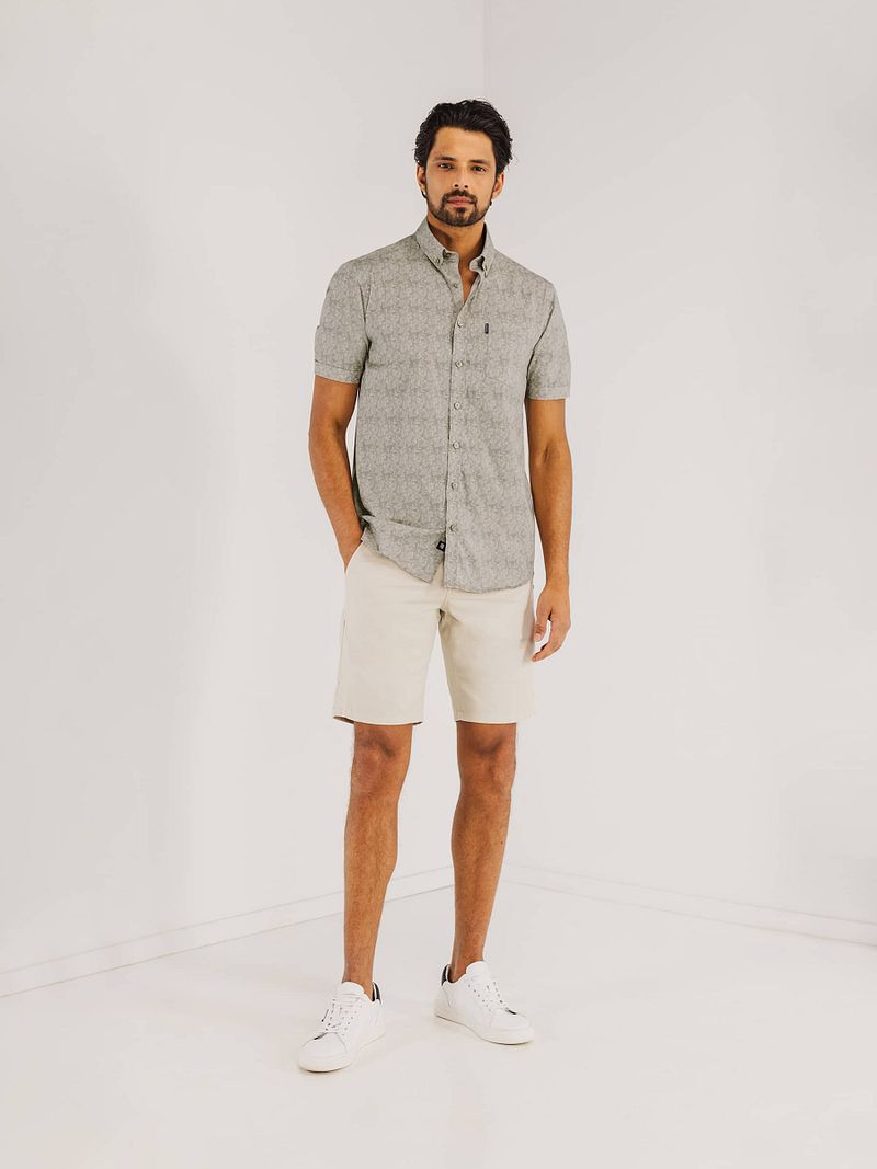 State Of Art Short Sleeve Hemd Leafs Beige - Größe L günstig online kaufen