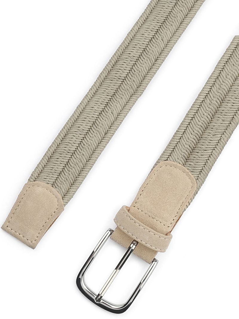 Profuomo Waxed Geflochtener Gürtel Khaki - Größe 95 günstig online kaufen