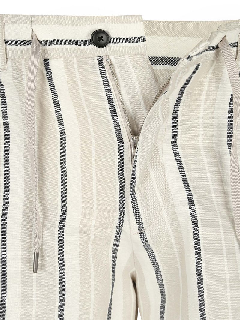 Boss Chino Short Linen Blend Stripes Beige - Größe 33 günstig online kaufen