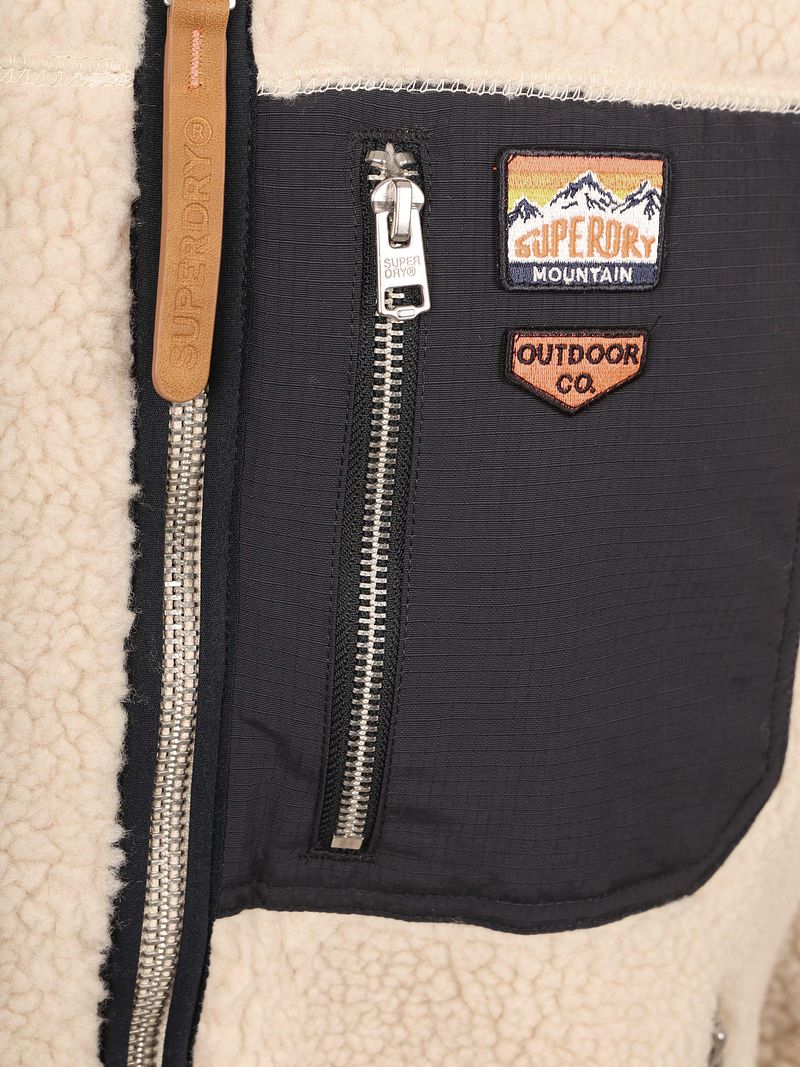 Superdry Fleecejacket Vintage Retro Ecru - Größe XXL günstig online kaufen