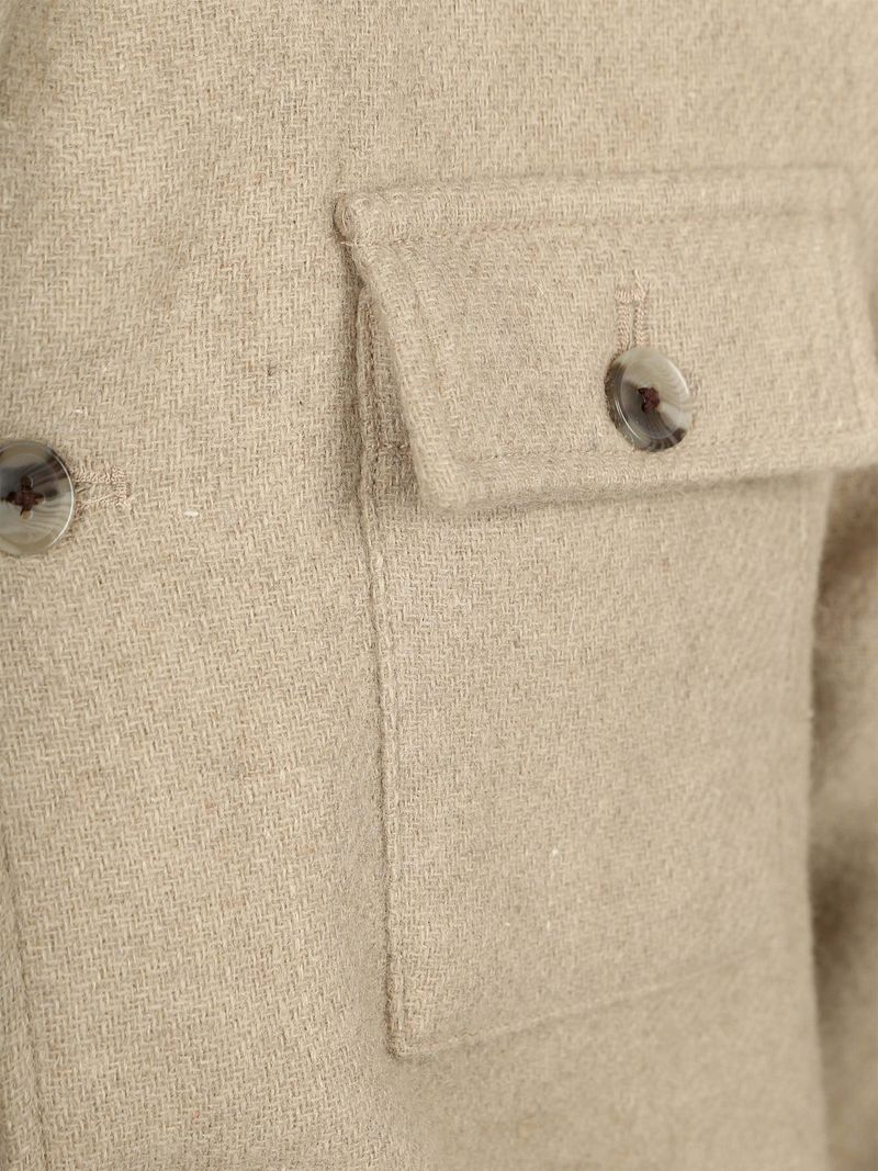 Suitable Overshirt Wool Blend Beige - Größe M günstig online kaufen