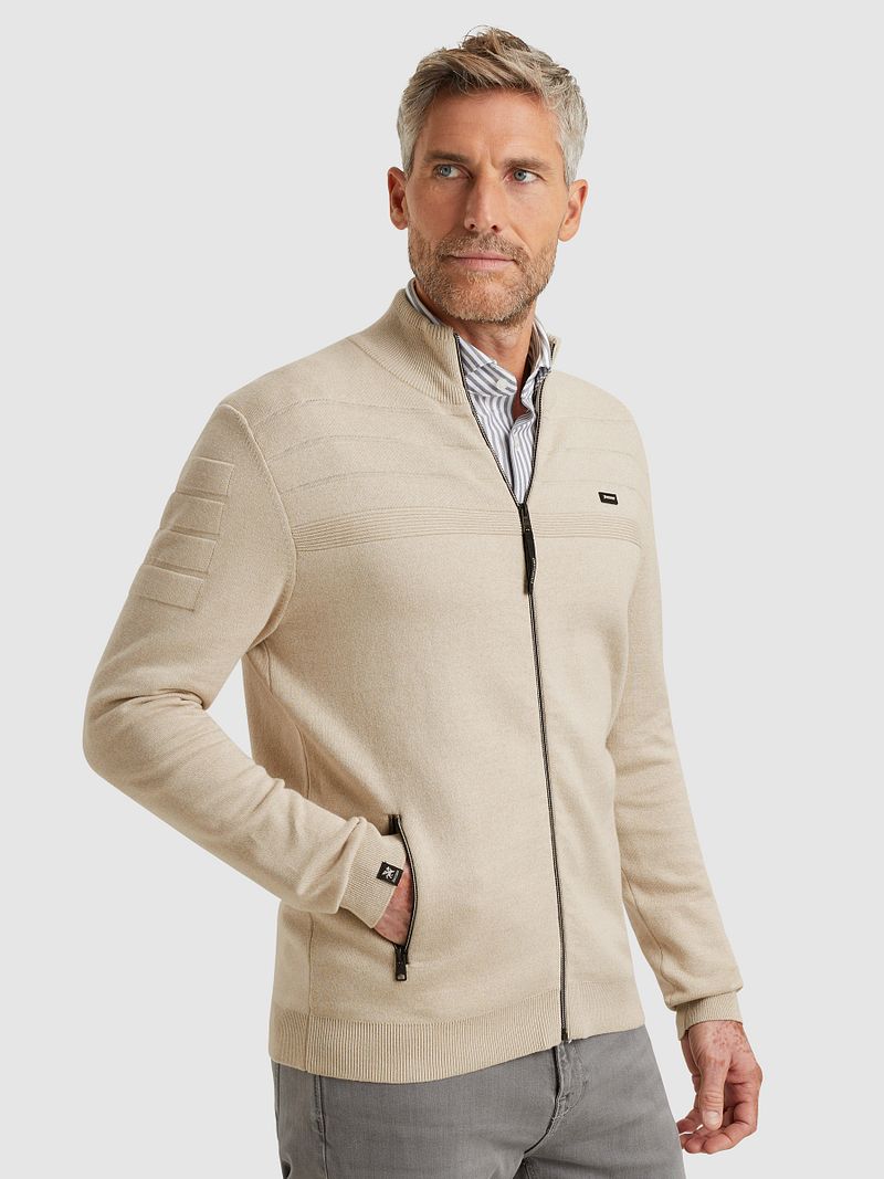 Vanguard Strickjacke Bonded Mouline Ecru - Größe 3XL günstig online kaufen