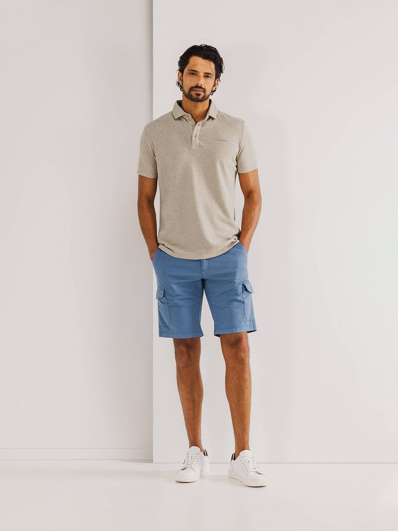 State of Art Poloshirt Piqué Melange Beige - Größe 3XL günstig online kaufen