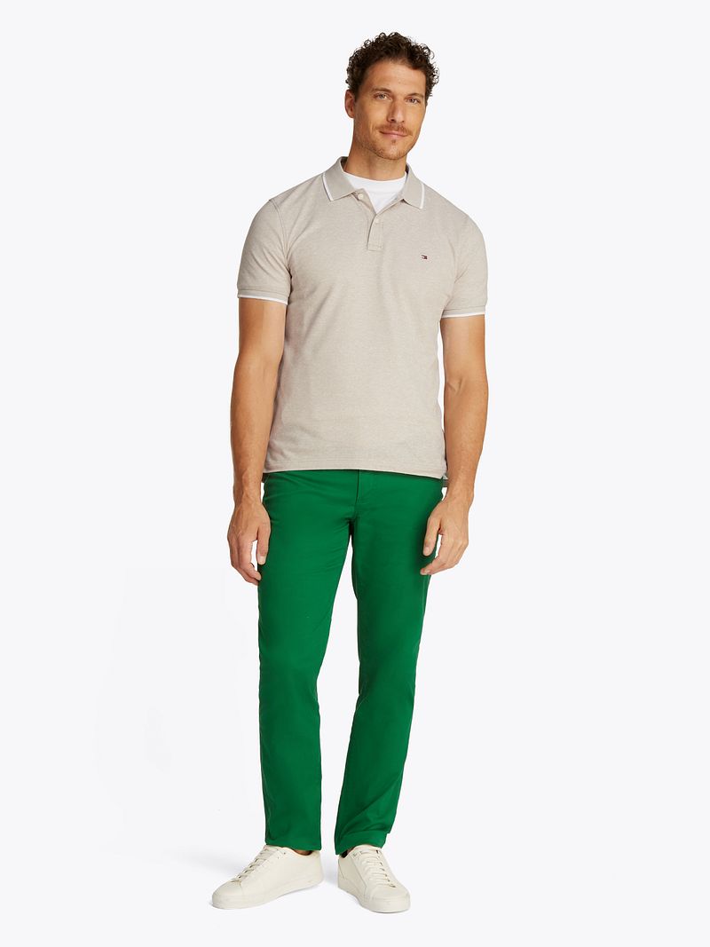 Tommy Hilfiger Linen Piqué Polo Shirt Beige - Größe XL günstig online kaufen