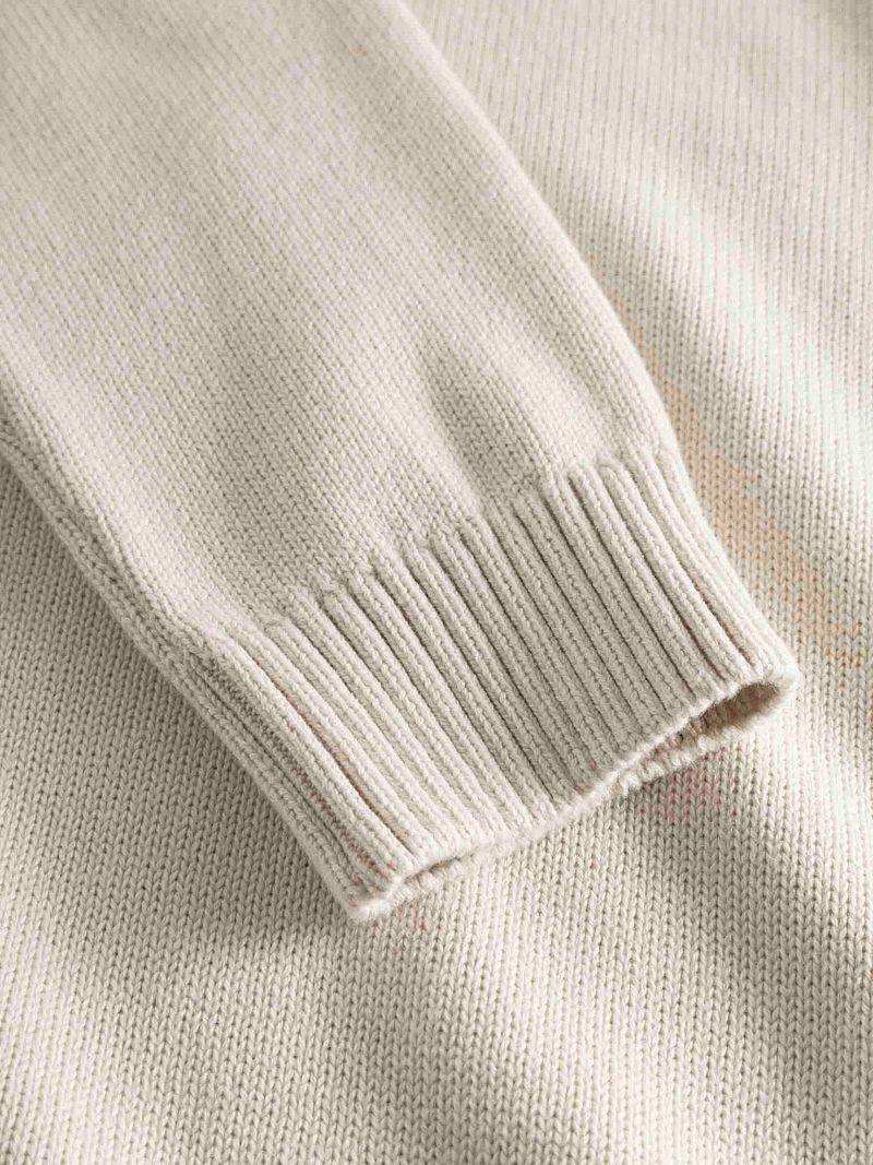 KnowledgeCotton Apparel Pullover Ecru - Größe L günstig online kaufen