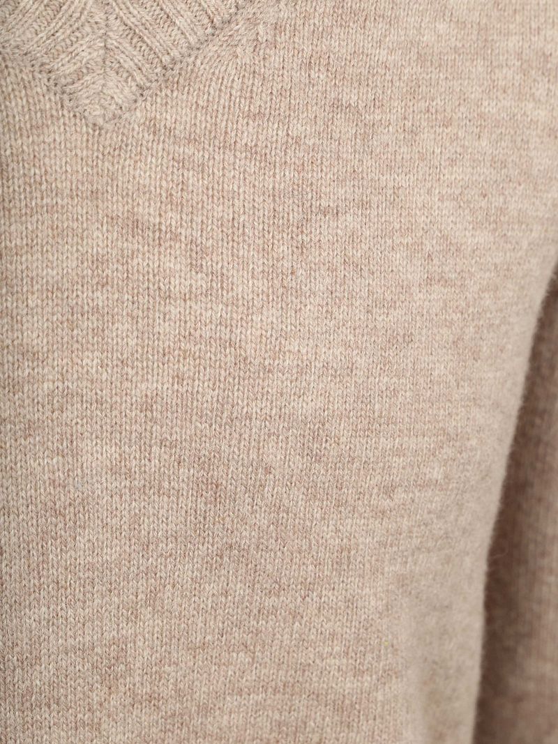 Steppin' Out Pullover V-Ausschnitt Lammwolle Beige - Größe L günstig online kaufen