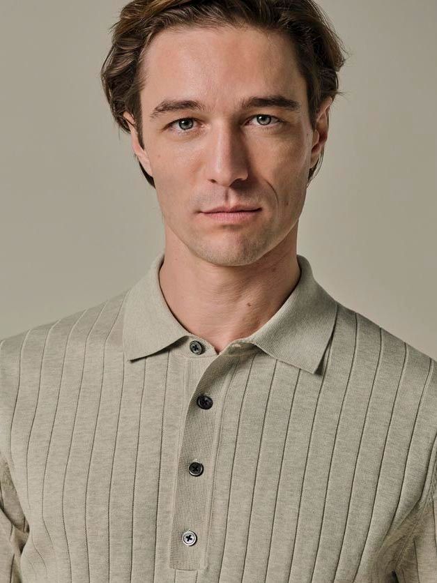 Profuomo Longsleeve Poloshirt Dropneedle Beige - Größe S günstig online kaufen